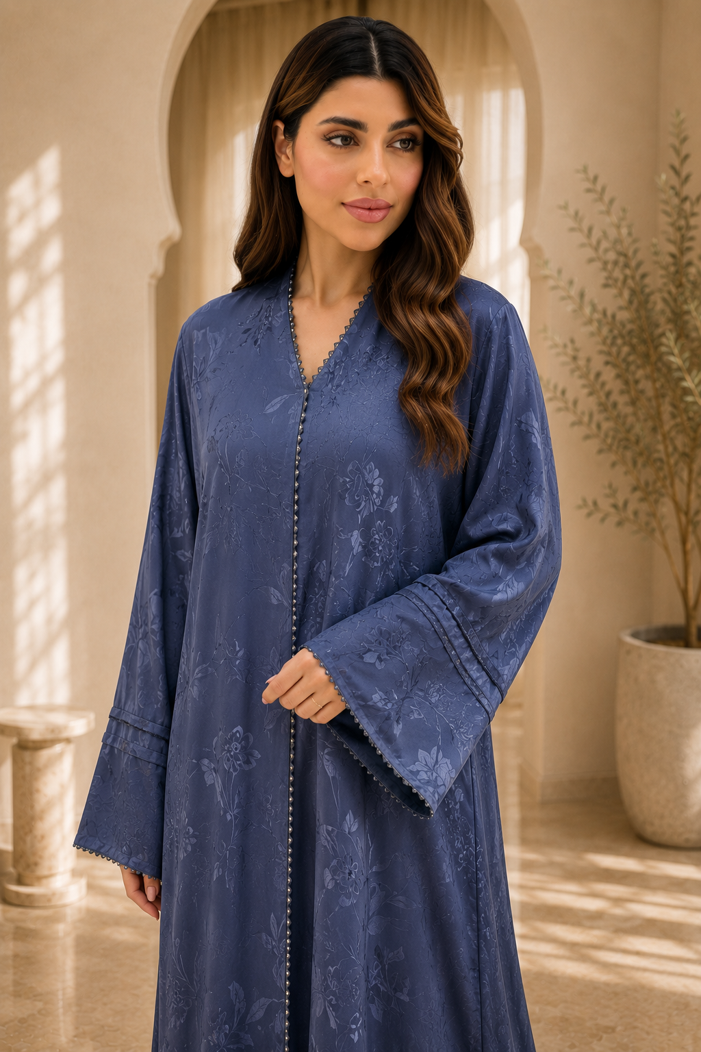 Midnight Floral Abaya