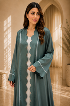 Emerald Scallop Abaya