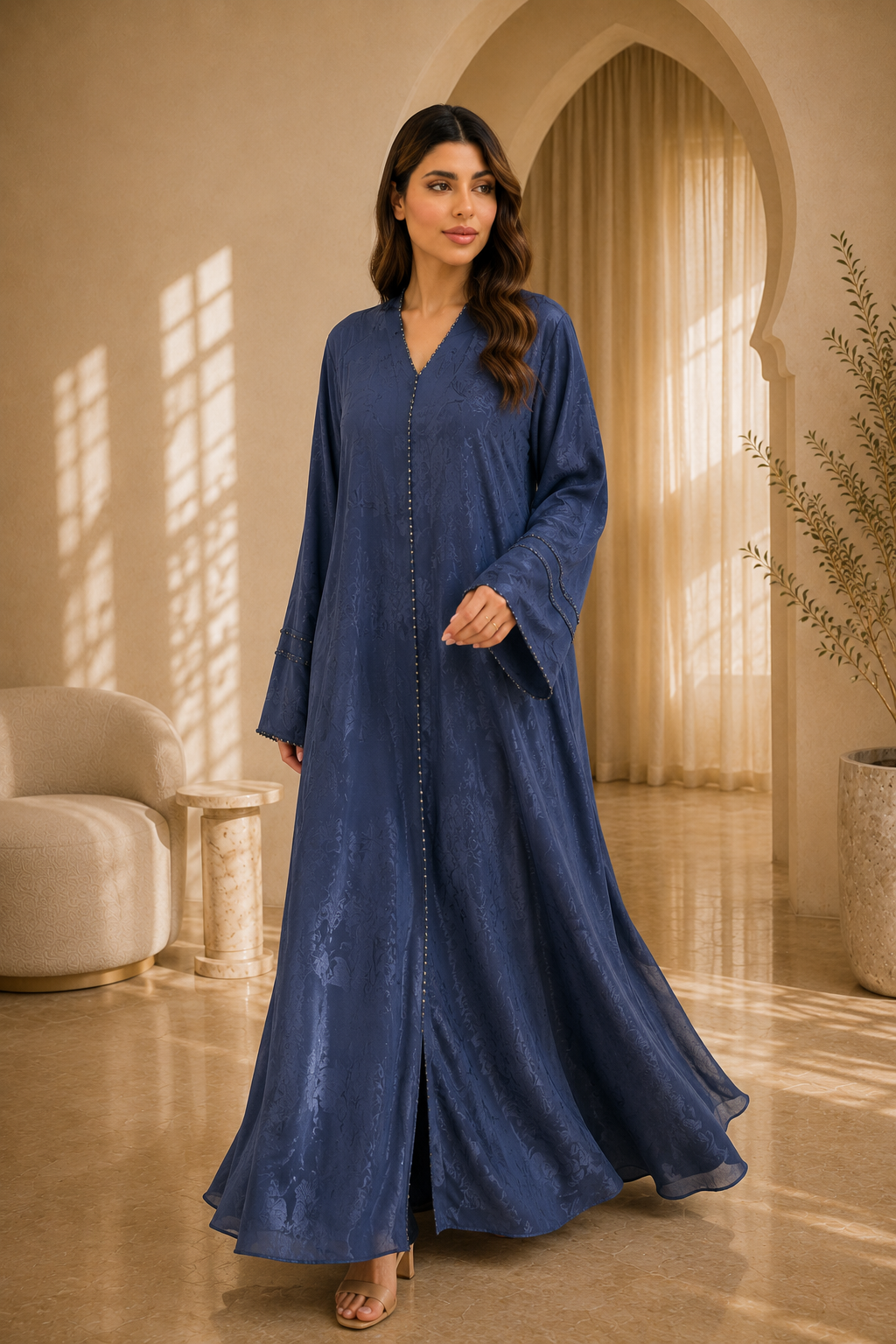 Midnight Floral Abaya