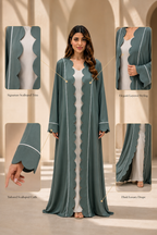 Emerald Scallop Abaya