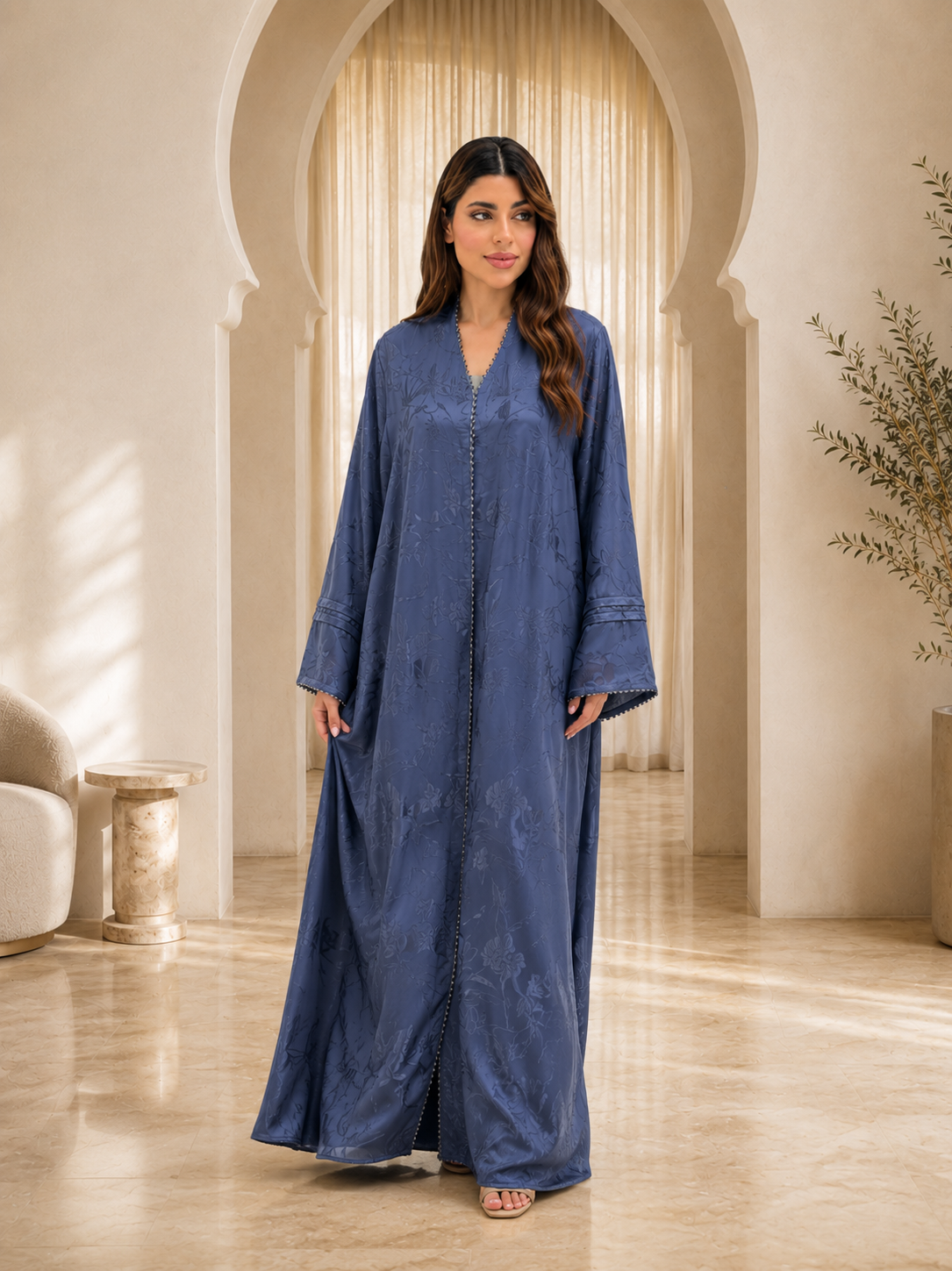 Midnight Floral Abaya