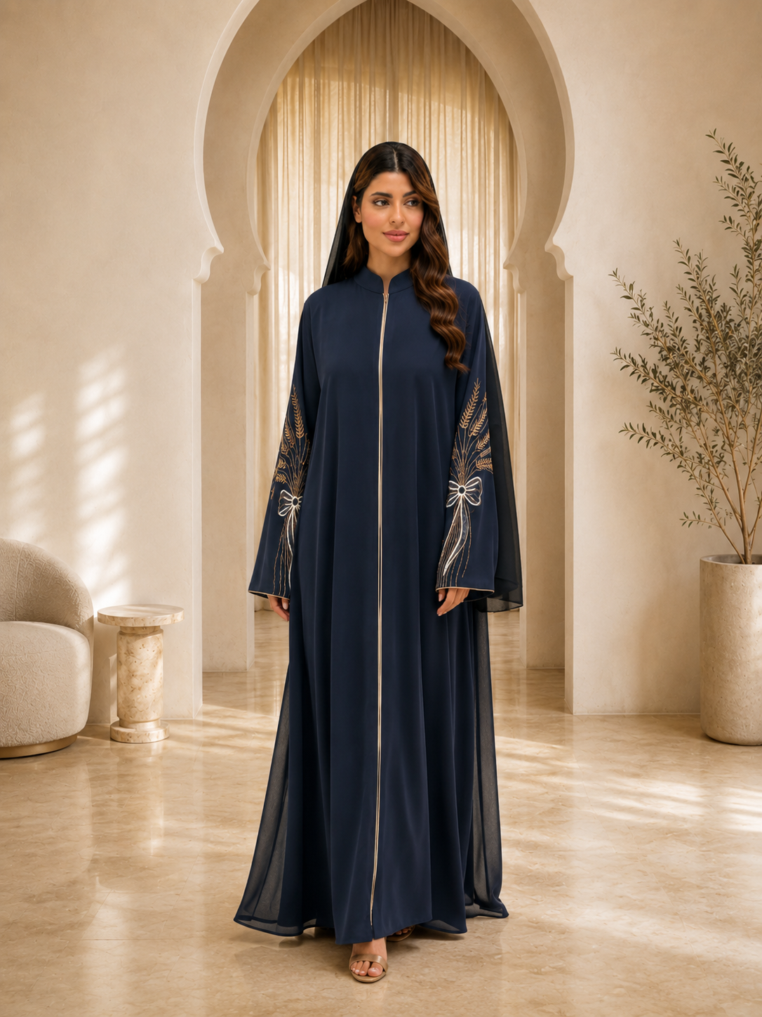 Pearl Lace Abaya